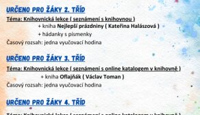 Nabídka besed pro I. stupeň ZŠ